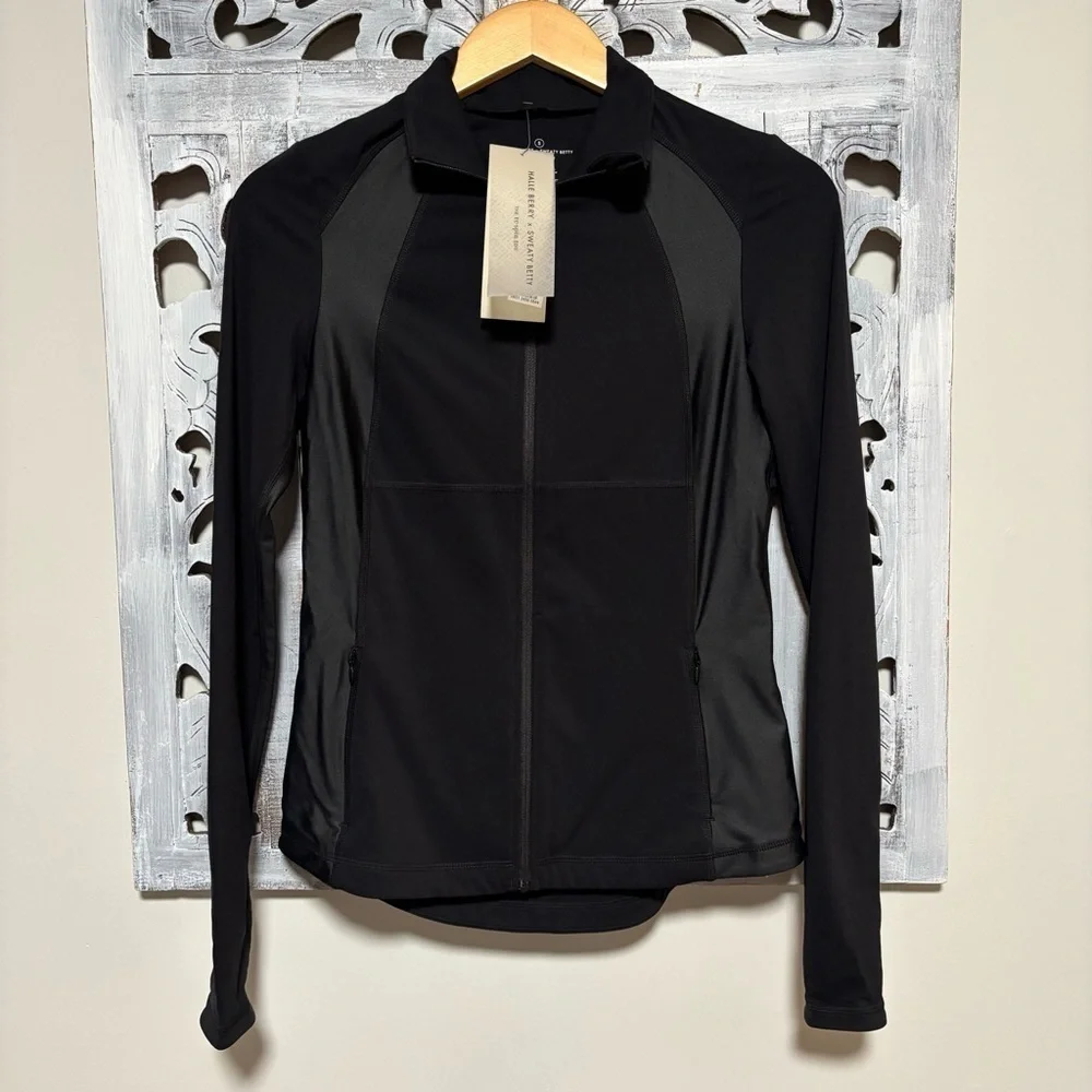 NEW Halle Berry x Sweaty Betty Storm High Shine Zip Through Jacket Size S - Picture 2 of 10